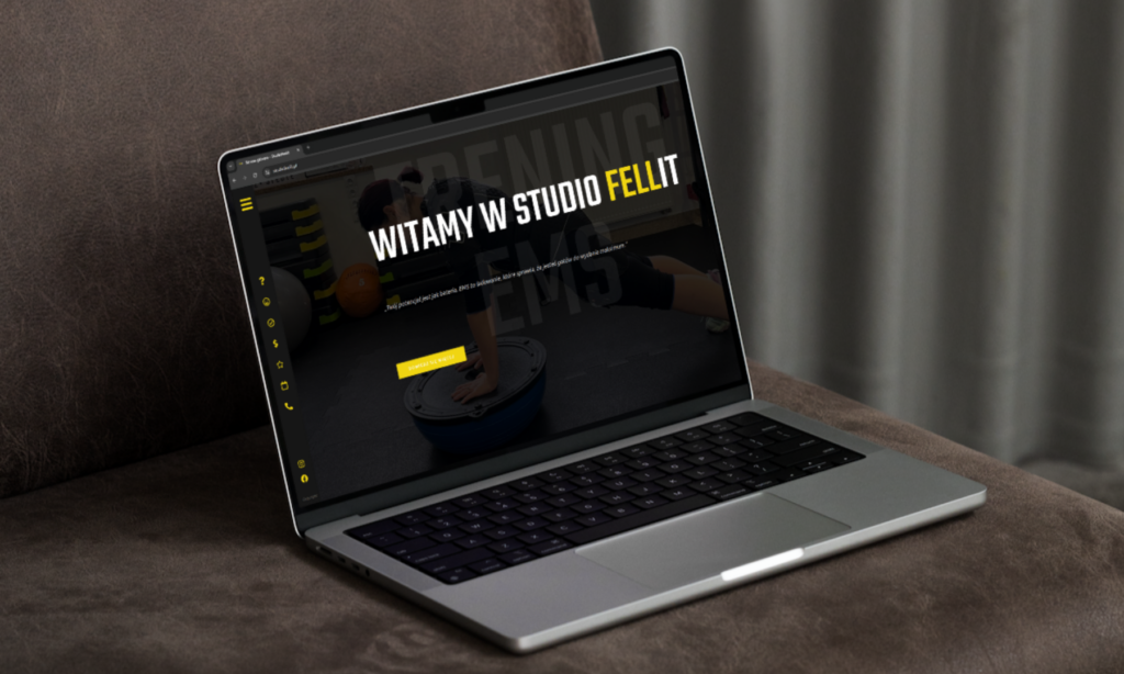 Strona Studio Feelit na ekranie laptopa